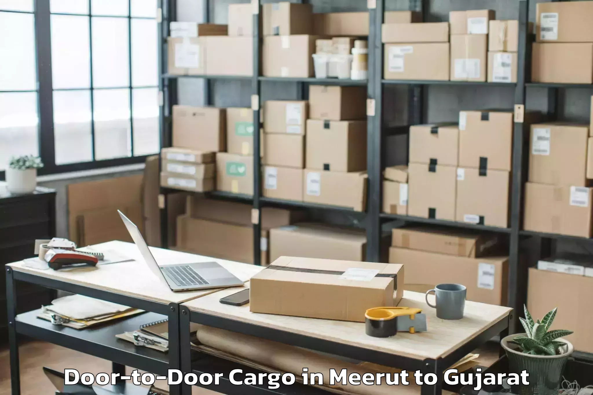 Top Meerut to Halol Door To Door Cargo Available